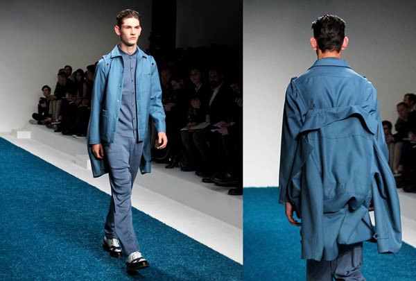 Pringle of Scotland - Blue Trench Coat - SS14 collection