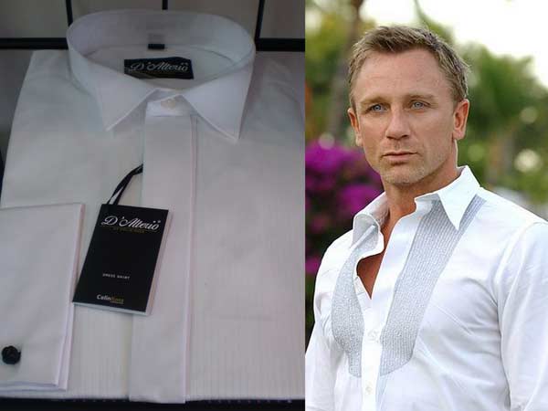 Daniel Craig-wearing a classic white shirt