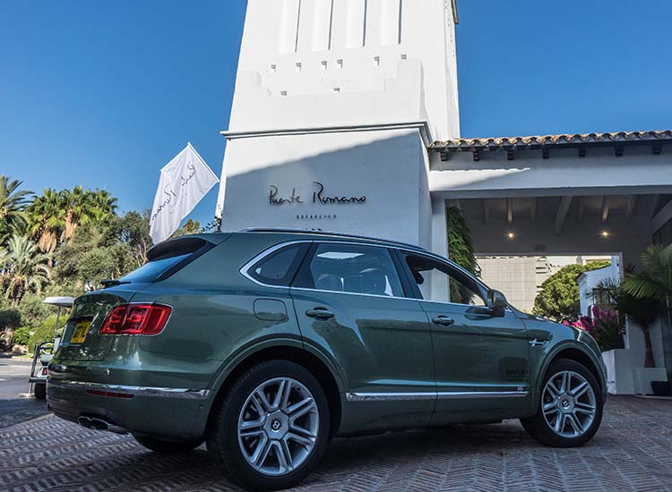 The Bentley Bentayga feels right at home at puente romano