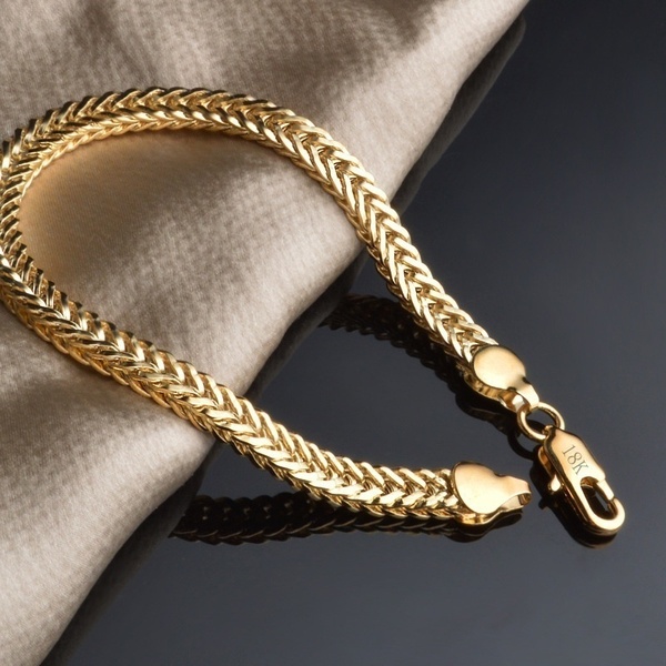 French 18ct Gold, Wide Double Curb Link Bracelet (70S) | The Antique  Jewellery Company