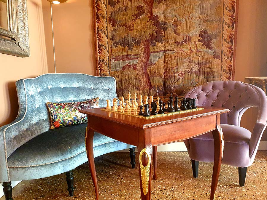 chess Palazzo Heureka Venice 16th Century Hotel 2021 Interior Design Holiday Stay (8)