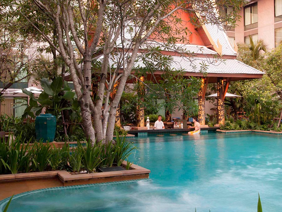 Pool area Novotel Bangkok airport